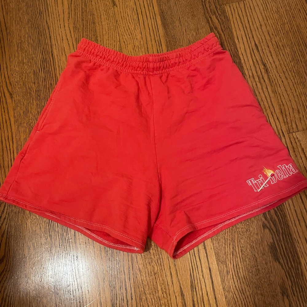 Hang Loose Hut Red Tri Delta Sweatshorts